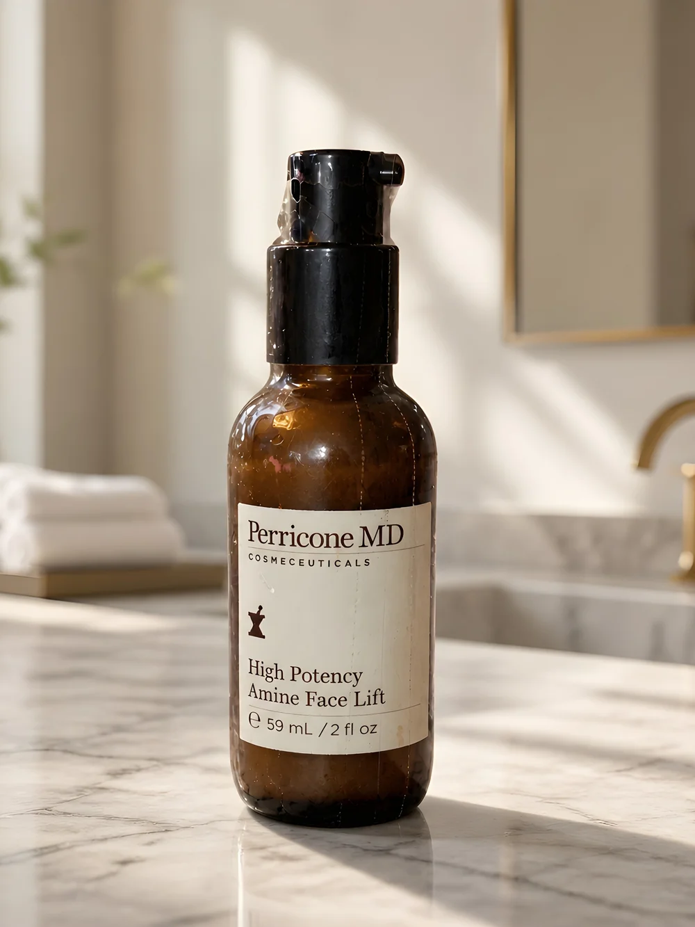 Perricone MD Amber and Black High Potency Face Serum Bottle